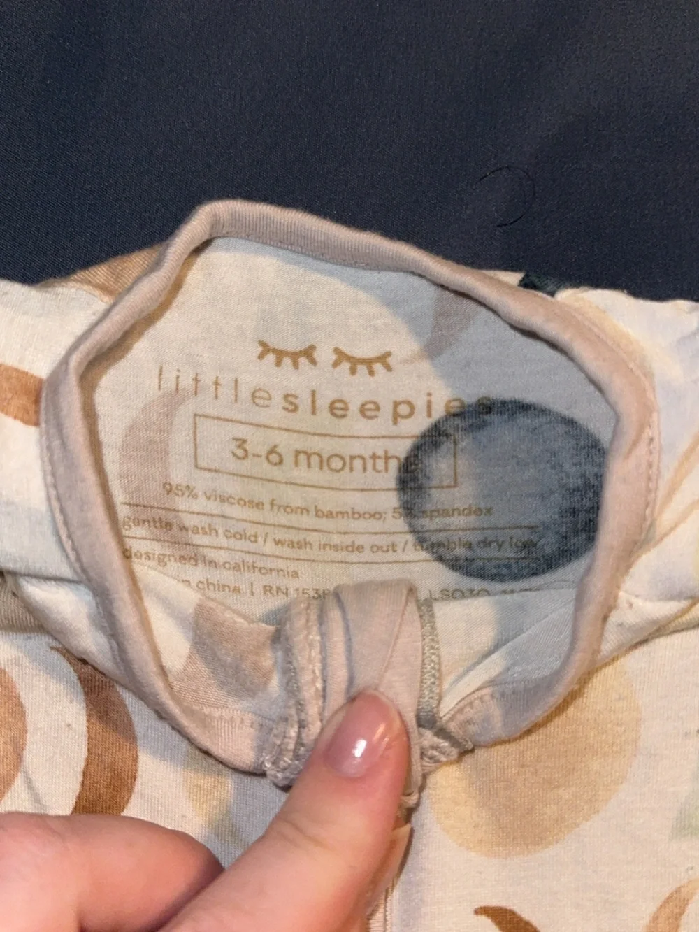 Little Sleepies “Neutral Moons” zippy